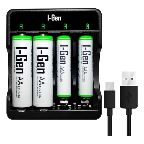 I-Gen G479 Pil Şarj Aleti + 2700 mAh 2'li AA Kalem Pil + 900 mAh 2'li AAA İnce Kalem Pil - Görsel 7