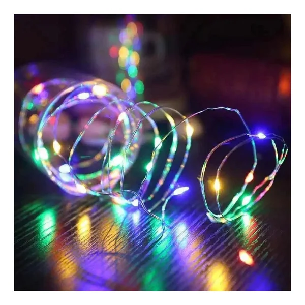 Gd967 Şerit Pilli Aydınlatma 5 Metre 50 Adet Rgb Peri Led - Görsel 3
