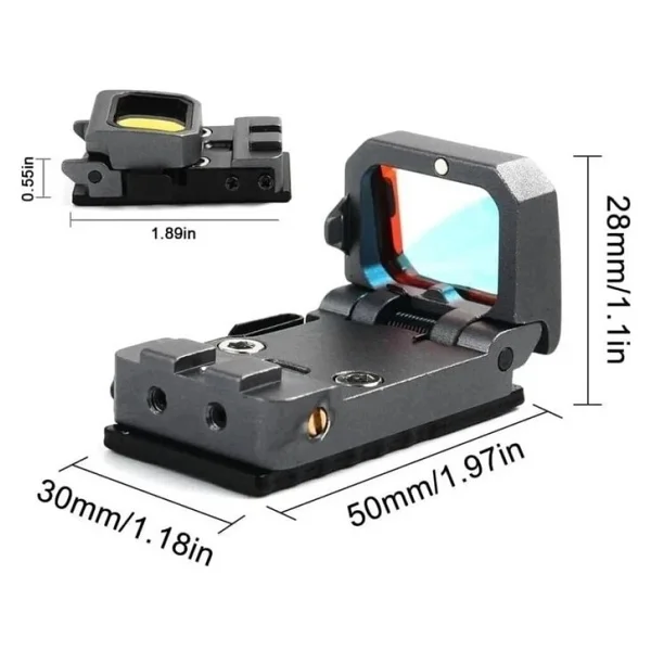 Vism Flipdot Reflex M2 Red Dot Sight Katlanabilir Optik, İçin 22mm Reflex Nişangah - Görsel 5