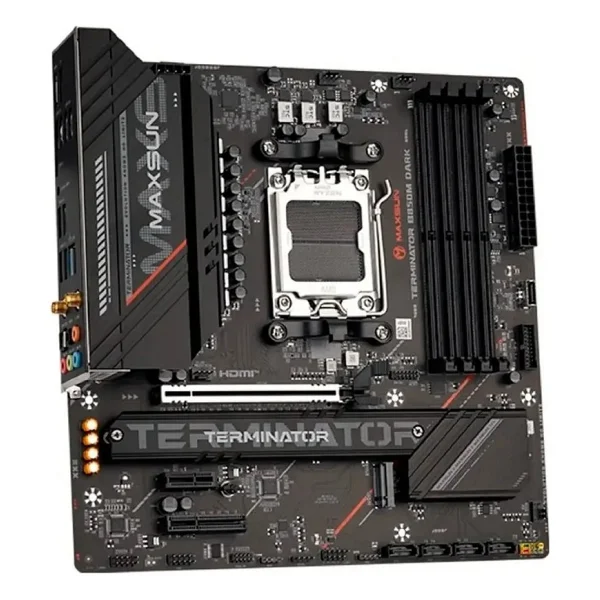 Maxsun Terminator B850M Pro Dark Wi-Fi AMD AM5 DDR5 Micro ATX Anakart - Görsel 3