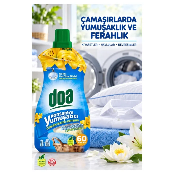Doa Lilyum ve Lotus Konsantre Yumuşatıcı 1.5 lt - Görsel 2