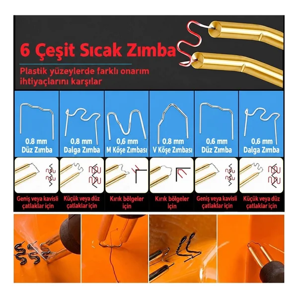 70w 600 Uçlu Sıcak Zımba Tampon Plastik Parça Tamir Kaynak Makinesi - Görsel 6