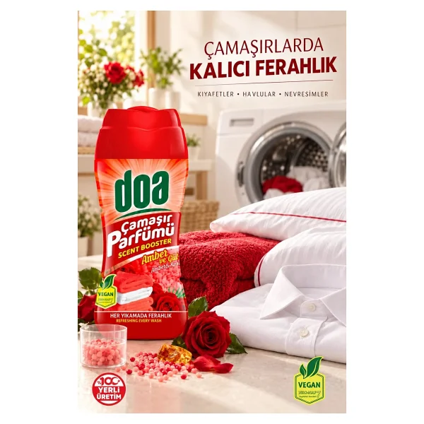 Doa Amber ve Gül Granül Çamaşır Parfümü 210 gr - Görsel 4