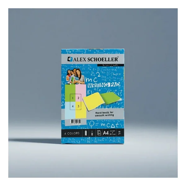 Alex Schoeller A4 Renkli Bloknot 80 gr Çizgili 60'lı - Görsel 3