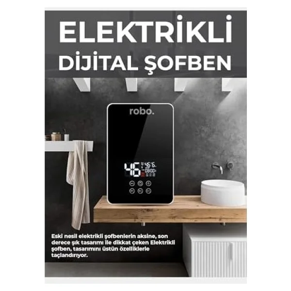 Dijital Akıllı Şofben - (Duş Başlığı Hediyeli) - Görsel 4