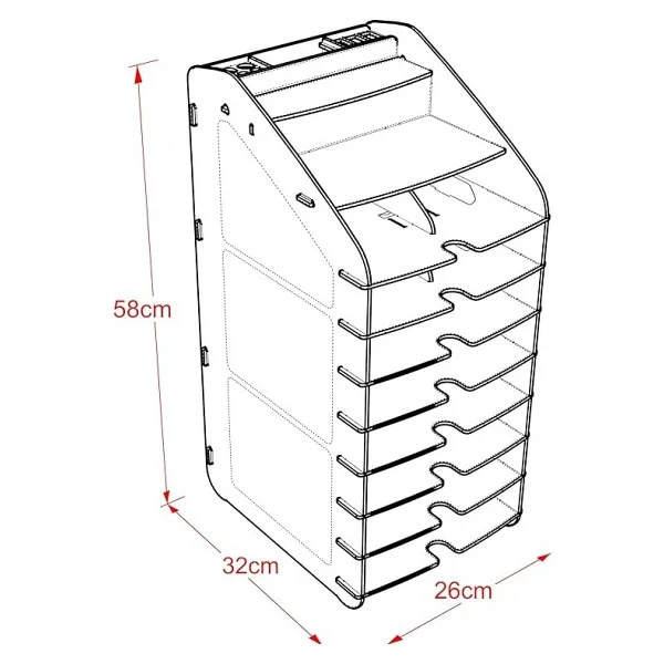 Tower Ofis Masaüstü Organizer 10 Kat Letter A4 Evrak Rafı (Ceviz) - Görsel 4