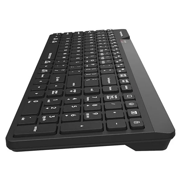 Tech FBK23 As Bluetooth+2.4ghz Kablosuz Q Türkçe Fn-Multimedya Sessiz Ultra Ince Özellikli Emoji Tuşlu ve Uyku Engelle Modlu Siyah Klavye - Görsel 3