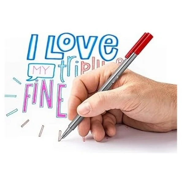 Staedtler Triplus Üçgen Fineliner 0.3 mm 10'lu Keçeli Kalem Seti - Görsel 4