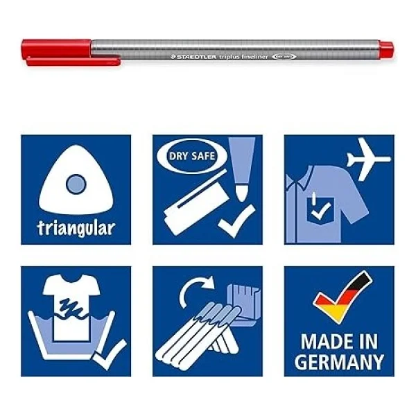 Staedtler Triplus Üçgen Fineliner 0.3 mm 10'lu Keçeli Kalem Seti - Görsel 5