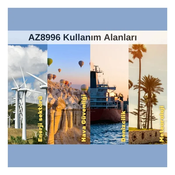 AZ 8996 Profesyonel Mini Rüzgar Hızı Ölçer Çoklu Özellikli - Görsel 3