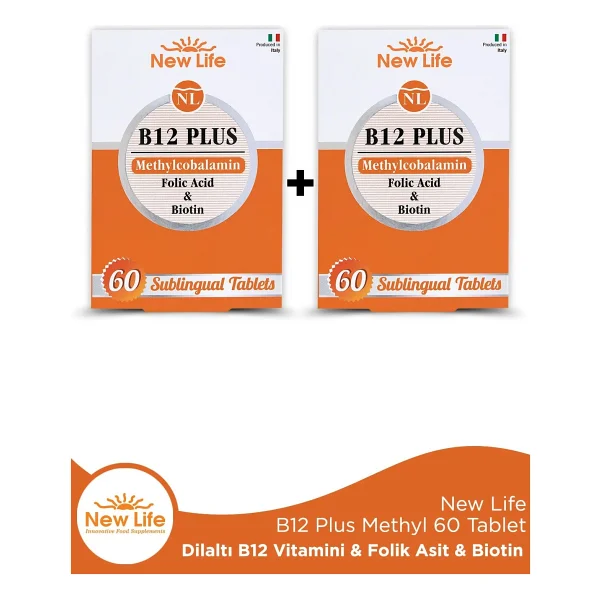 New Life B12 Plus 60 Dilaltı Tablet 2'li - Görsel 2
