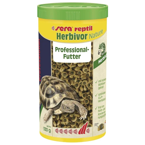 Sera Reptil Herbivor Nature 1000 ml Sürüngen Yemi - Görsel 2
