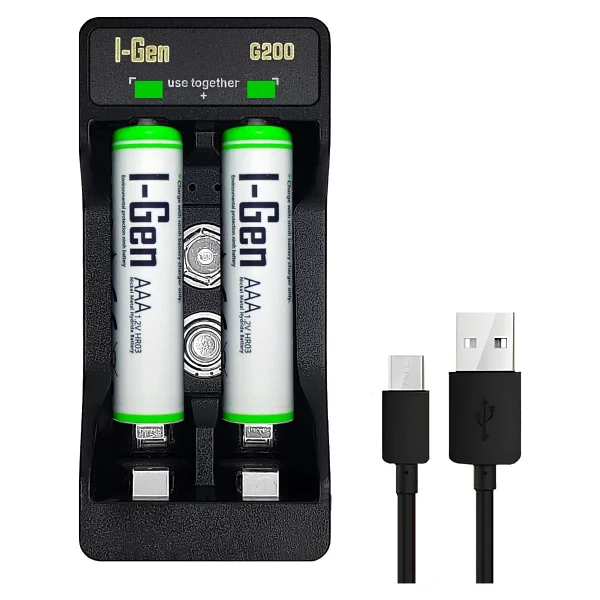 I-Gen G265 Pil Şarj Aleti + 650 mAh 2'li AAA İnce Kalem Pil - Görsel 2