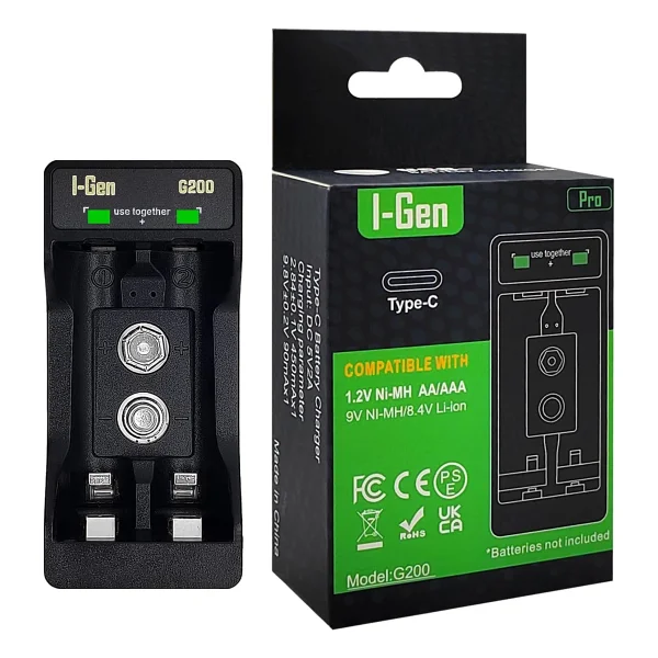 I-Gen G229 Pil Şarj Aleti + 2950 mAh 2'li Şarjlı AA Kalem Pil - Görsel 3