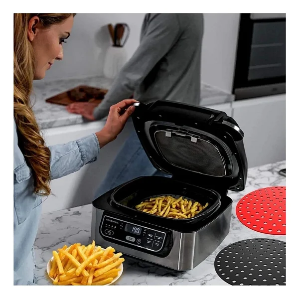 Buffer Renkli Isıya Dayanıklı Yıkanılabilir Silikon Fırın Ve Airfryer Yuvarlak Pişirme Matı 23 Cm - Görsel 5