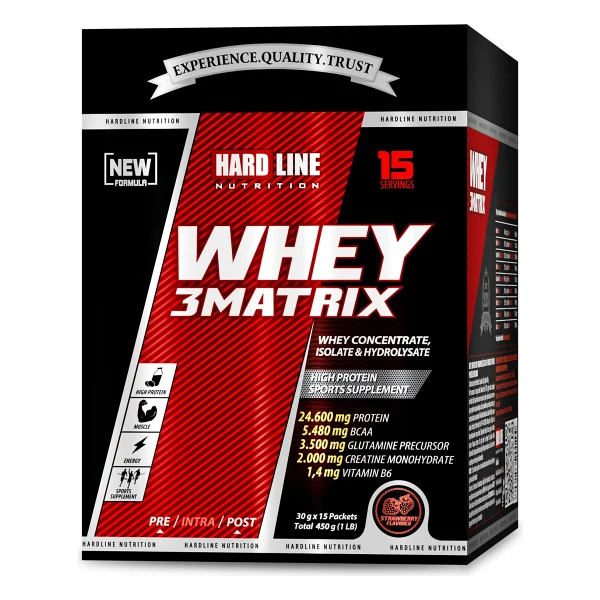 Hardline Nutrition 3 Matrix 30 gr 15 Saşe Whey Protein Tozu - Görsel 7