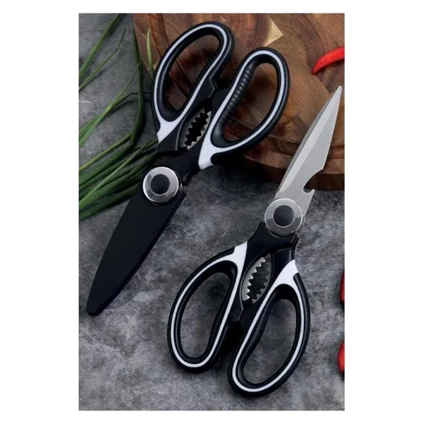 Mutfak Makası Ağır Hizmet Tipi Keskin Mutfak Makası, Çok Amaçlı Paslanmaz Çelik Makas, Tavuk, Balık, Et, Sebzeler, Otlar, Barbekü, Çiçekler, Kuru yemişler KALİTELİ AĞIR MALZEME - Görsel 5