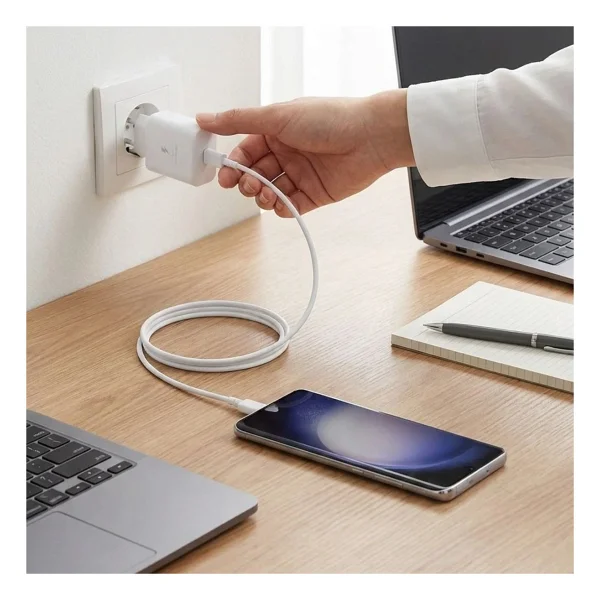 45W Süper Hızlı Şarj Adaptörü Usb-C Pd 3.0 Pps Fast Charger + 5A Type-C To Type-C Kablo - Görsel 2