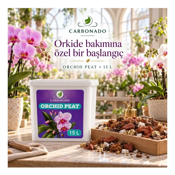 Orchid Peat 15 Litre Organik Orkide Yetiştirme Torfu - Görsel 2