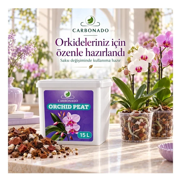 Orchid Peat 15 Litre Organik Orkide Yetiştirme Torfu - Görsel 4