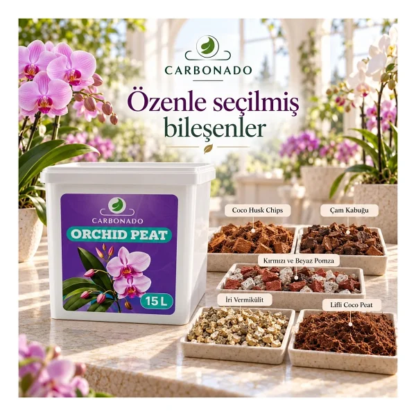 Orchid Peat 15 Litre Organik Orkide Yetiştirme Torfu - Görsel 6