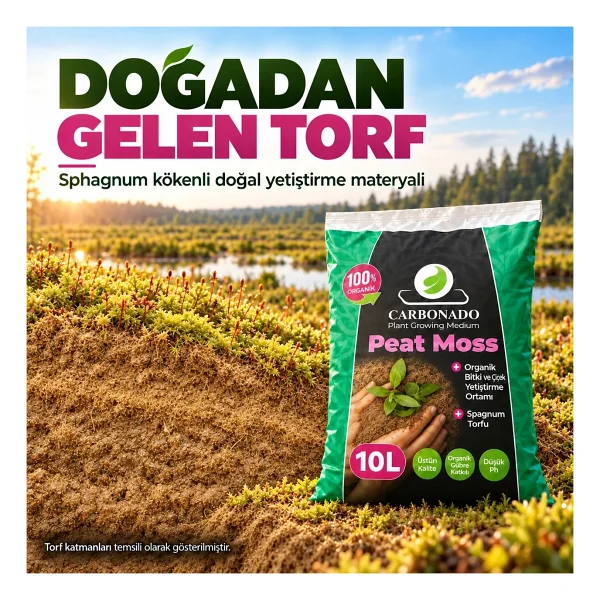 Peat Moss 10L X3 Doğal Torf Toprak Saksı Bitkileri Için Süper Avantaj Paket - Görsel 5