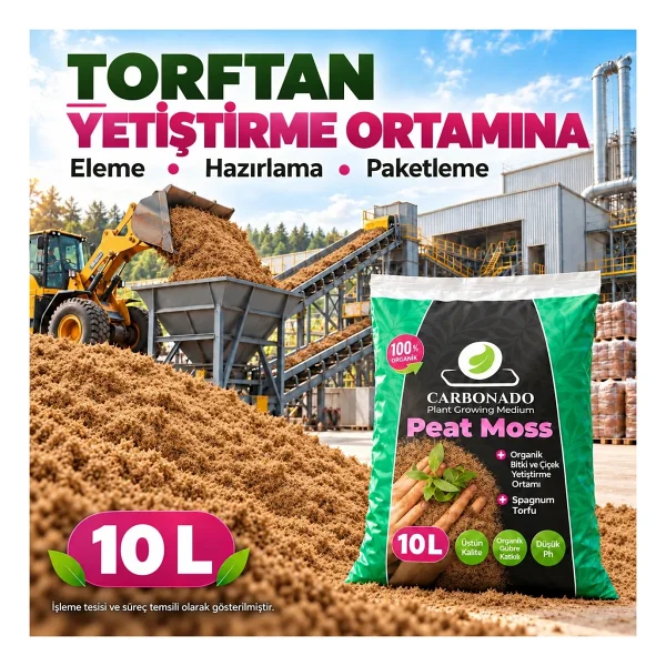 Peat Moss 10L X3 Doğal Torf Toprak Saksı Bitkileri Için Süper Avantaj Paket - Görsel 6