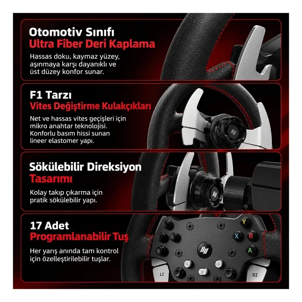 PXN V10 Pro Direksiyon Seti - Görsel 4