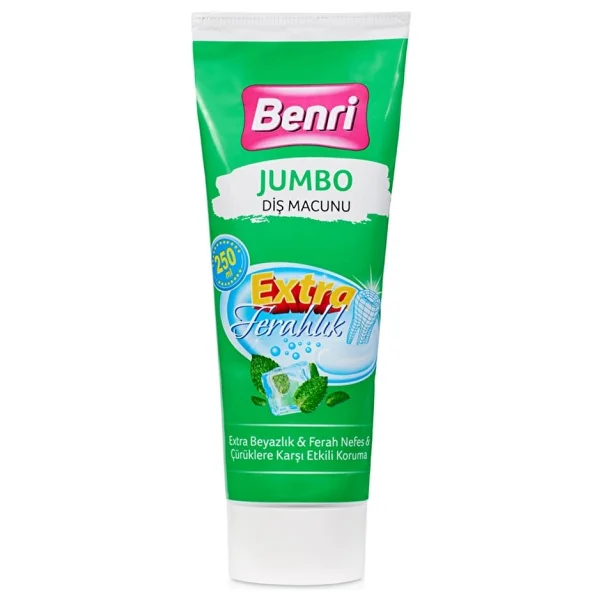 Benri Jumbo Nane Ferahlığı Diş Macunu 250 ml - Görsel 2