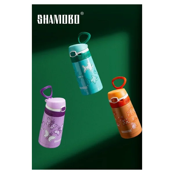 Shamobo Turkuaz 350 ml Pipetli Çelik Matara - Görsel 4