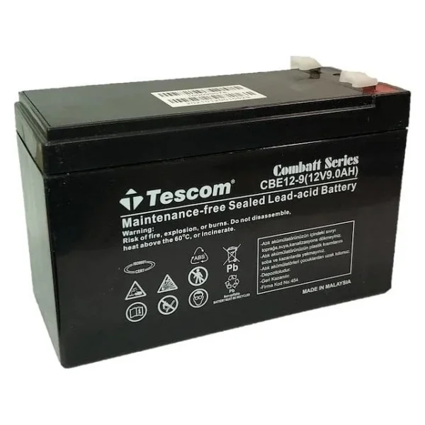 Tescom Aku 12V 7AH Bakımsız Kuru Akü - Görsel 2