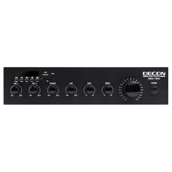 Decon Dma-150U 150W 8 Ohm/100V 12-24 DC Mixer Amfi - Görsel 2