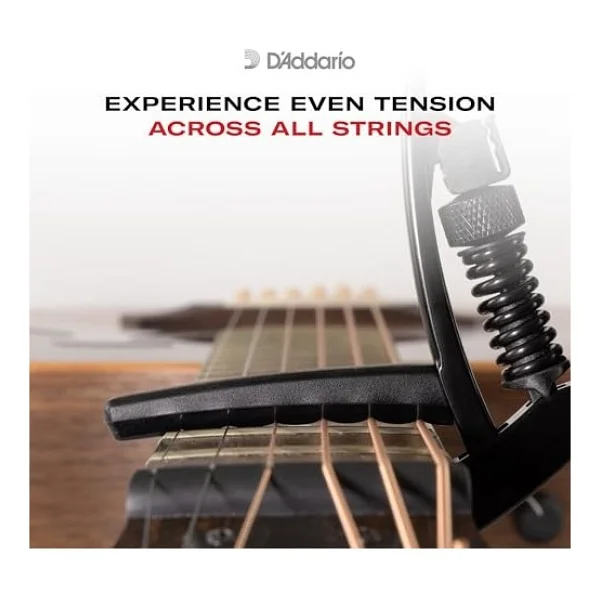 Planet Waves PW-CP-10 Capos NS Artist kapo 6 telli akustik ve elektronik gitarlar için uygun, entegre pena tutucu, alüminyum, siyah - Görsel 6