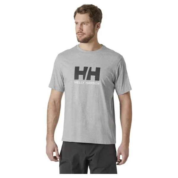 Helly Hansen HH Logo 3.0 HHA.54596-949 Gri Kısa Kollu Bisiklet Yaka Erkek Tişört - Görsel 5