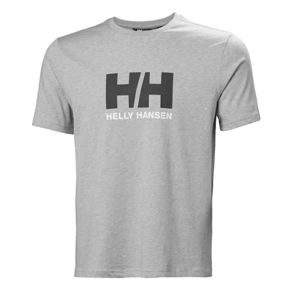 Helly Hansen HH Logo 3.0 HHA.54596-949 Gri Kısa Kollu Bisiklet Yaka Erkek Tişört - Görsel 3