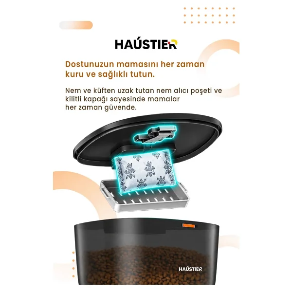 Haustier QQ029 4 lt Kameralı Otomatik Mama Kabı - Görsel 4
