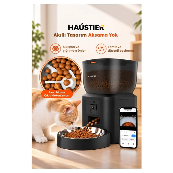 Haustier QQ029 4 lt Kameralı Otomatik Mama Kabı - Görsel 7