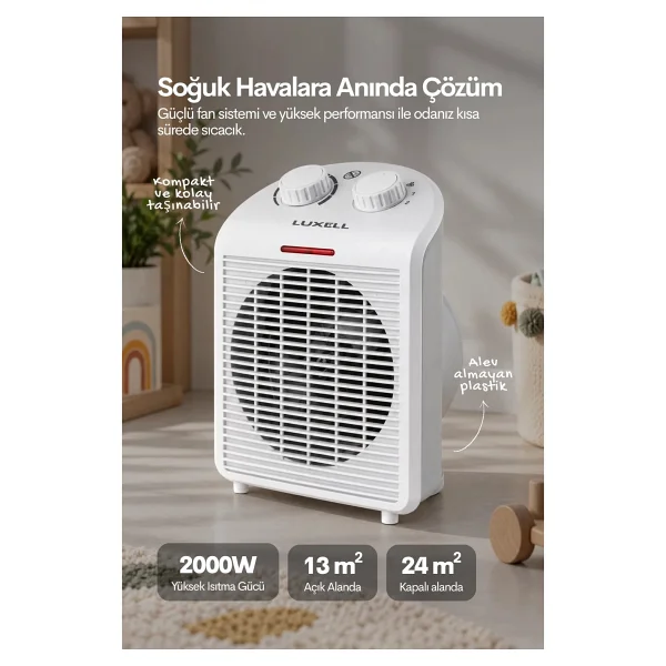 Luxell KS-6335 2000 W Fanlı Isıtıcı - Görsel 4