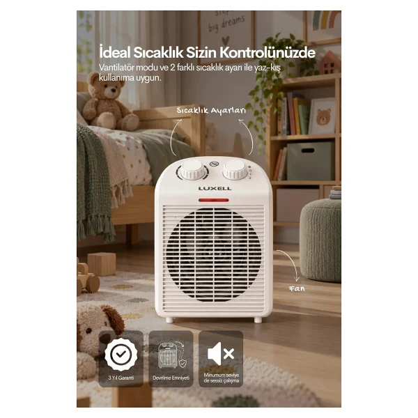 Luxell KS-6335 2000 W Fanlı Isıtıcı - Görsel 6