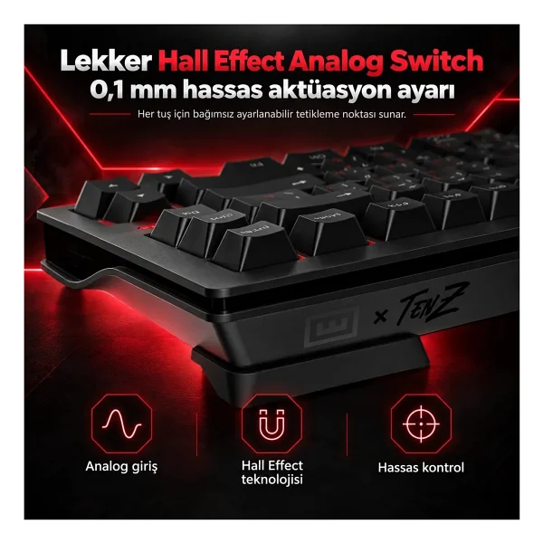 Wooting 80HE TenZ Takeover Lekker Hall Effect Analog Manyetik Switch Gaming Klavye - Görsel 2
