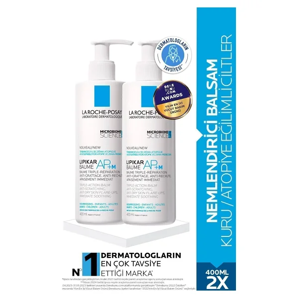La Roche-Posay Lipikar Baume AP+M Nemlendirici Balsam -Kuru- Atopiye Eğilimli Ciltler 400 Mlx2 - Görsel 9