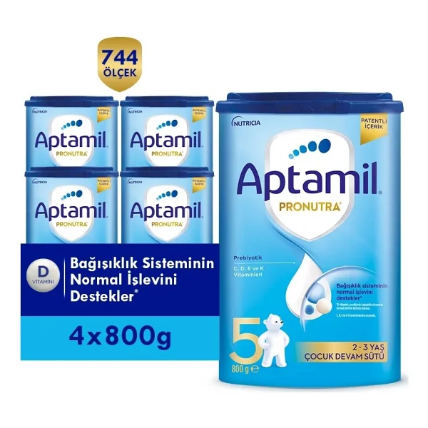 Aptamil 5 Çocuk Devam Sütü 800 gr 4 Adet - Görsel 9