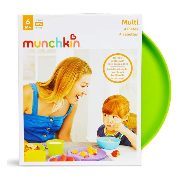 Munchkin Bebek Beslenme Tabağı 4 Adet 6 Ay+ Renkli BPA İçermez - Görsel 2