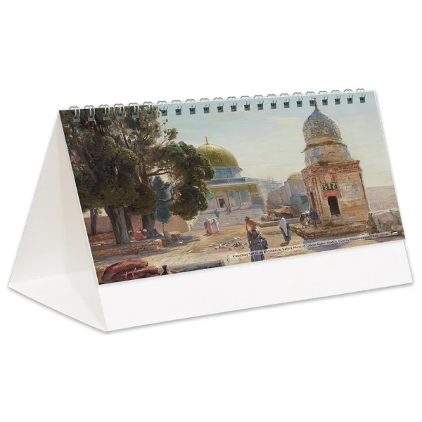 2026 Filistin Piramit Masa Takvimi Masaüstü Takvim 21x17 Cm - Görsel 3