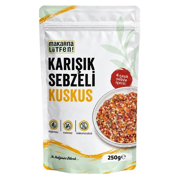 Makarna Lütfen Karışık Sebzeli Kuskus 250 gr - Görsel 6