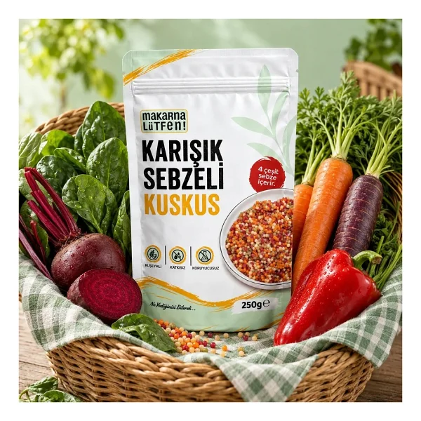 Makarna Lütfen Karışık Sebzeli Kuskus 250 gr - Görsel 2