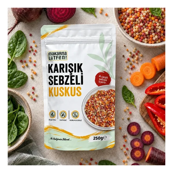 Makarna Lütfen Karışık Sebzeli Kuskus 250 gr - Görsel 3