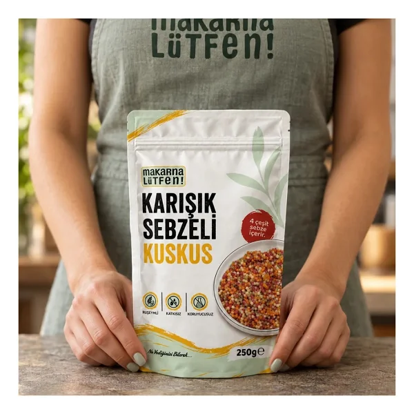 Makarna Lütfen Karışık Sebzeli Kuskus 250 gr - Görsel 4