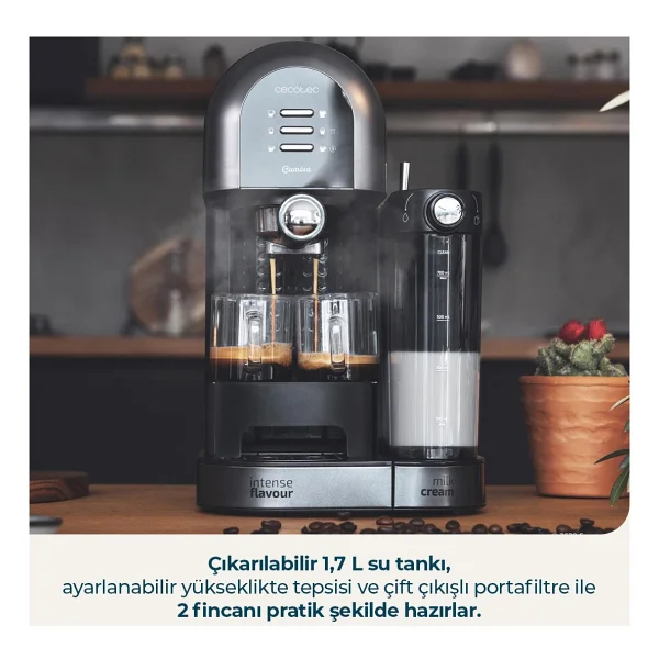 Cecotec Instant-Ccino 20 Nera Yarı Otomatik Espresso Makinesi - Görsel 5