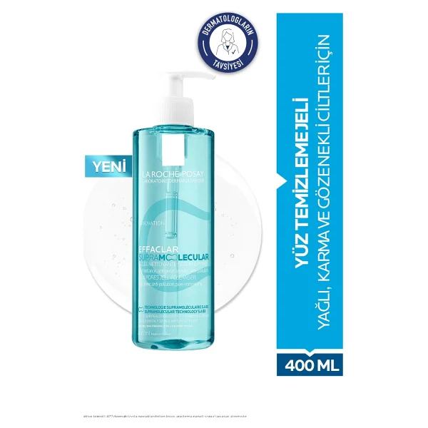 La Roche-Posay Effaclar Supramolecular Gözenek ve Yağlanma Karşıtı 400 ml Yüz Temizleme Jeli - Görsel 3